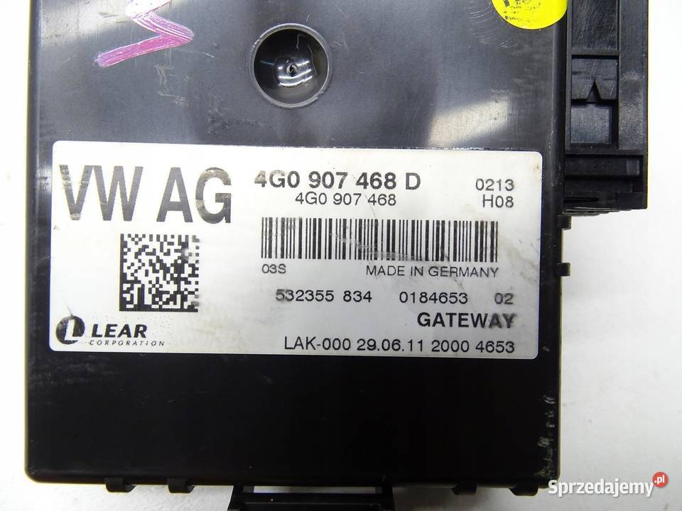 MODUŁ STEROWNIK GATEWAY 4G0907468D AUDI A6 C7 osobowe