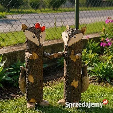 Figurki ogrodowe z drewna brzozy na zamowienie Figurki i rzeźby Brody