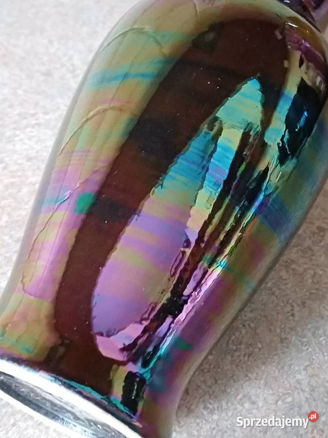 vintage wazon opalizujący małopolskie