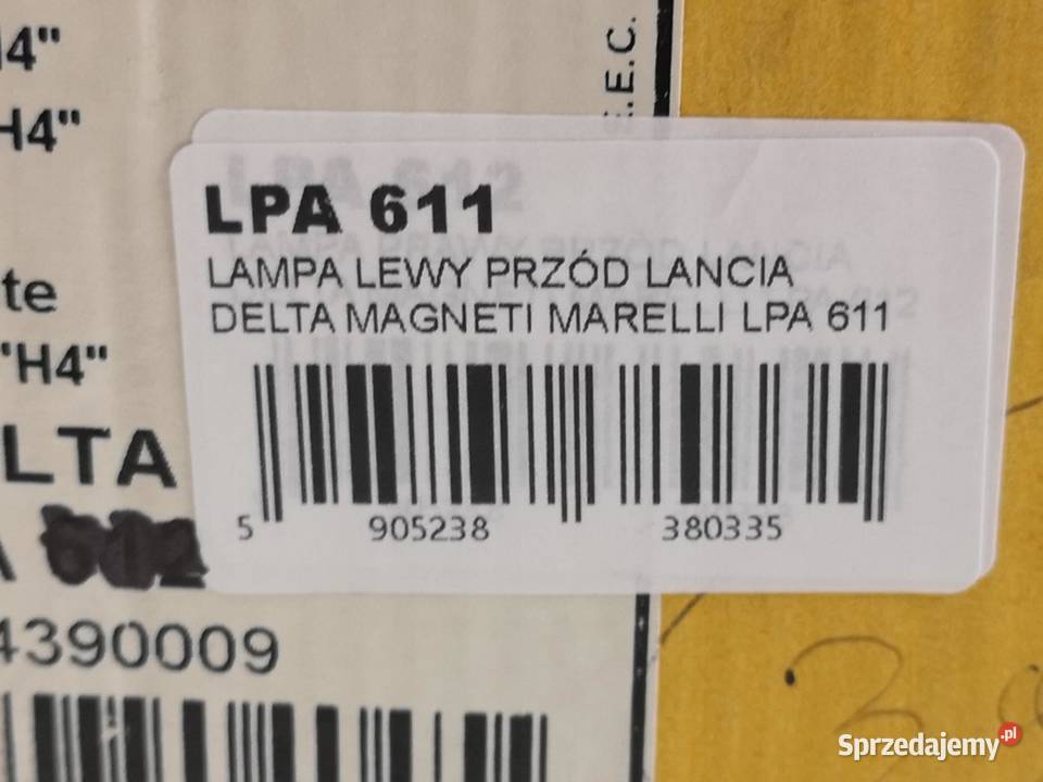 LAMPA LEWY PRZÓD LANCIA DELTA 19791986 NOWA Lampy przeciwmgielne