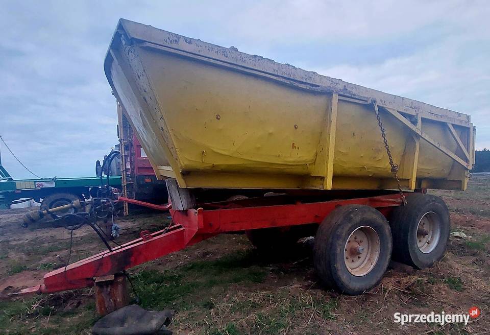 Przyczepa wywrotka mullie 12t tandem budowlana nieuszkodzony podlaskie Suwałki sprzedam