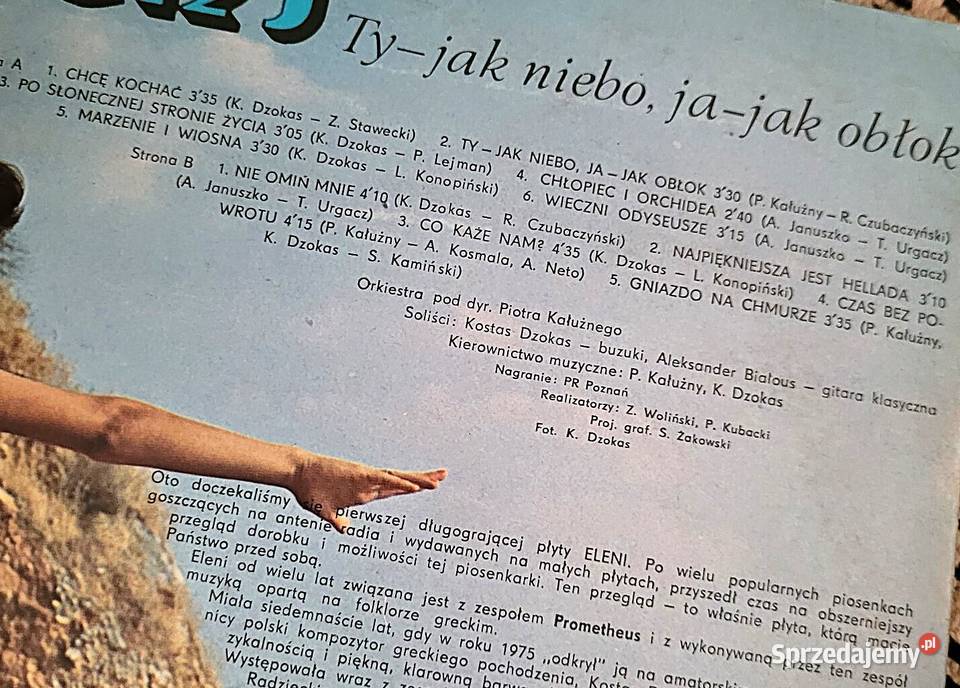 Eleni Ty niebo ja obłok płyta winylowa z roku Chełmno