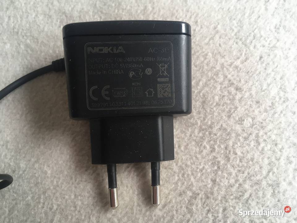 NOKIA Ładowarka AC3E 5V 350 mA Kołobrzeg sprzedam
