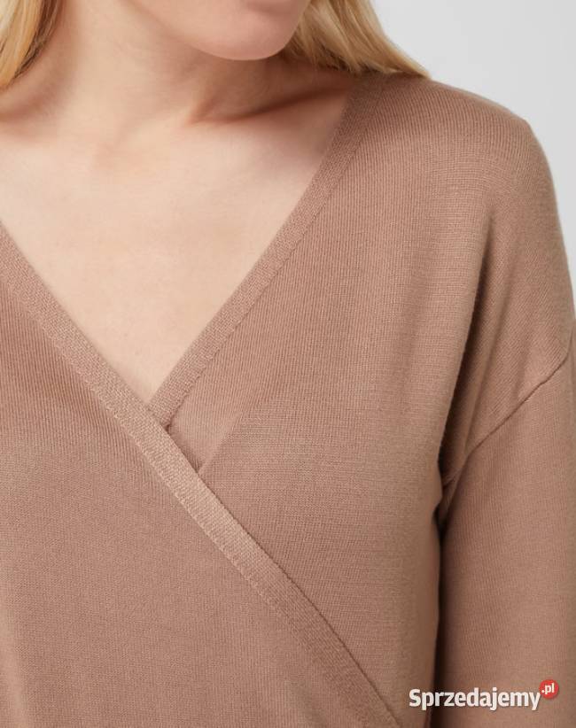 GUESS DZIANINOWA SUKIENKA PRĄŻKOWANA BRĄZOWA 40 Guess Kalisz