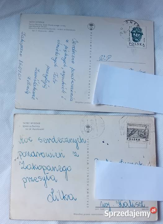 Dwie pocztówki Tatry Wysokie KAW lata 80e Koźminek sprzedam