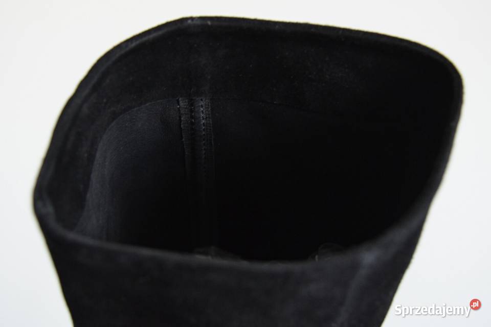 Zamszowe kozaki Minelli Vannia lekkie szpilki na skóra Białystok