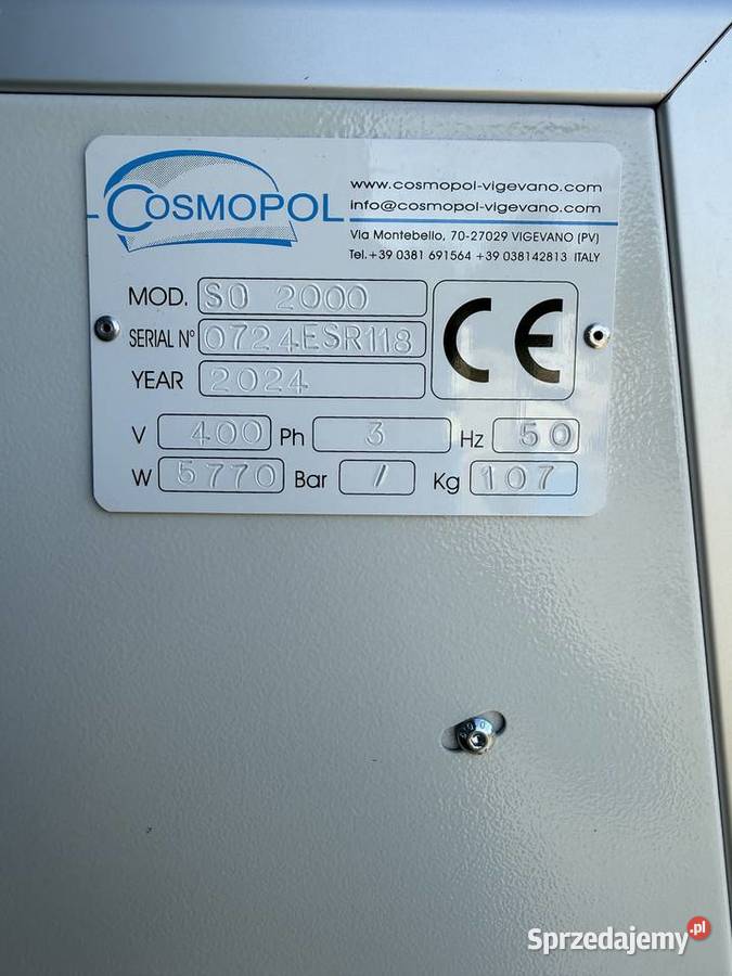 Cosmopol SO2000 Wygrzewarka maszyna do