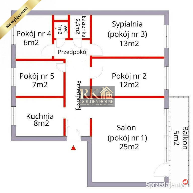 Na sprzedaż przestronne mieszkanie 5pokojowe o 3 piętra i więcej Siedlce