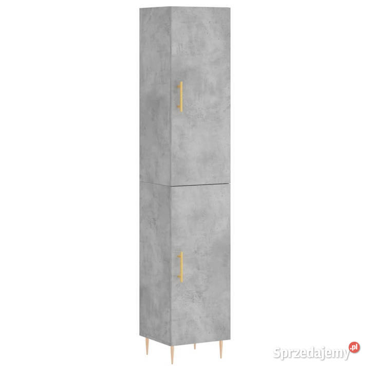 Wysoka szafka szarość betonu 345x34x180 Warszawa
