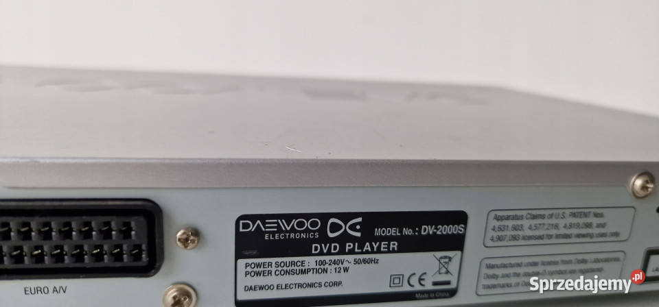 Daewoo CD DVD odtwarzacz DV 2000S MP3 Piloty Międzychód