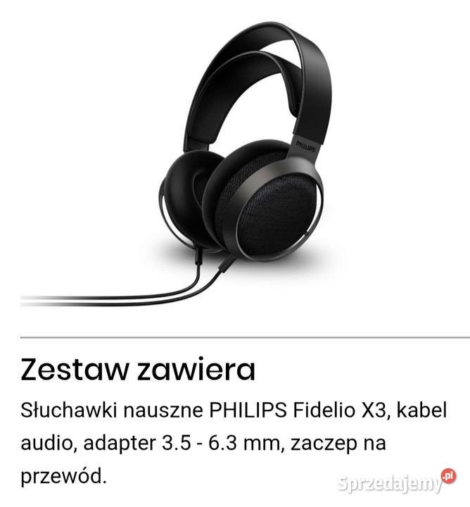 Słuchawki Philips fideliox3 małopolskie Czchów