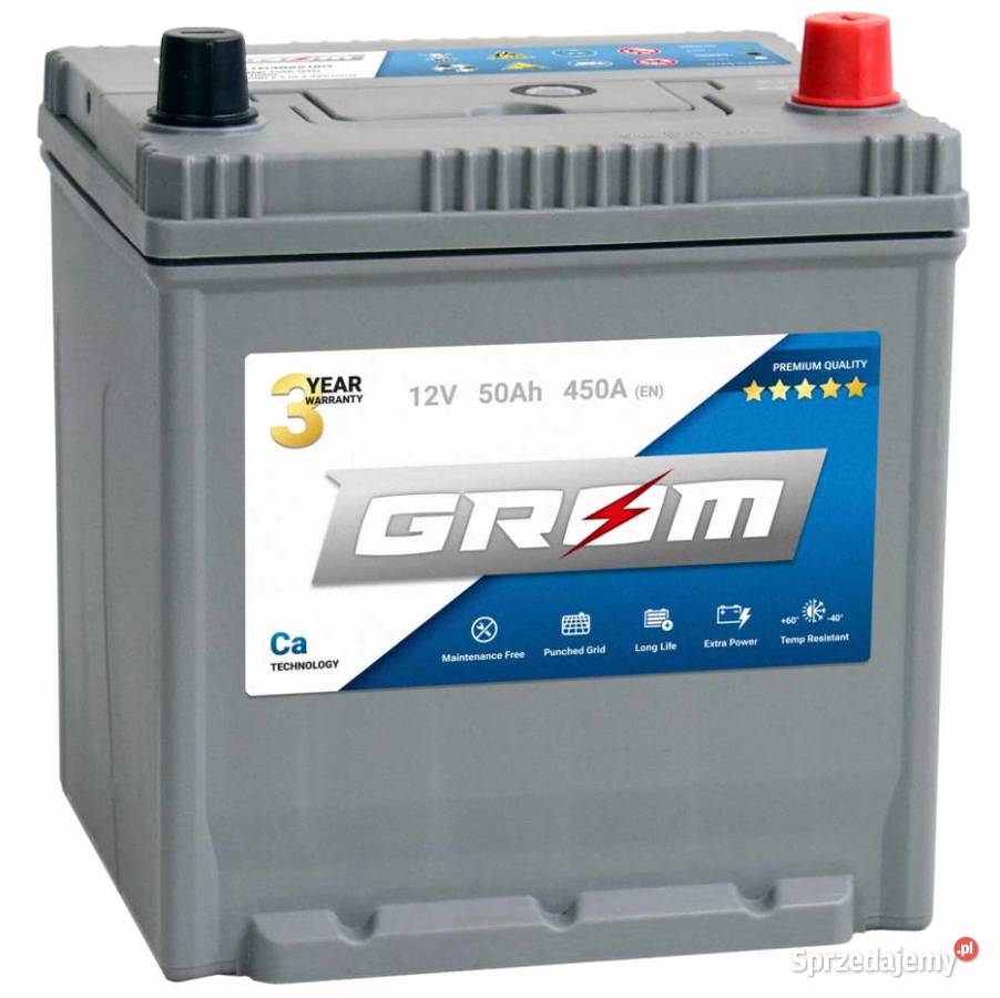 Akumulator GROM Premium 50Ah 450A EN Japan Prawy wielkopolskie Kalisz