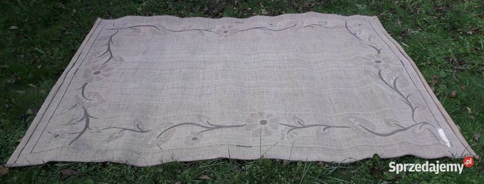 Dywan 220x158 szarobury obszyty używany Kraków