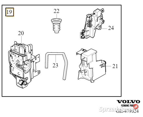 VOLVO XC90 II zamek drzwi tylny prawy kpl OE dolnośląskie Bielany Wrocławskie sprzedam