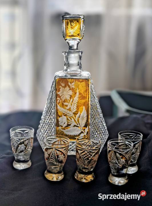 UNIKATOWY KOMPLET ART DECO DO WÓDKI LIKIERU Rzeszów sprzedam