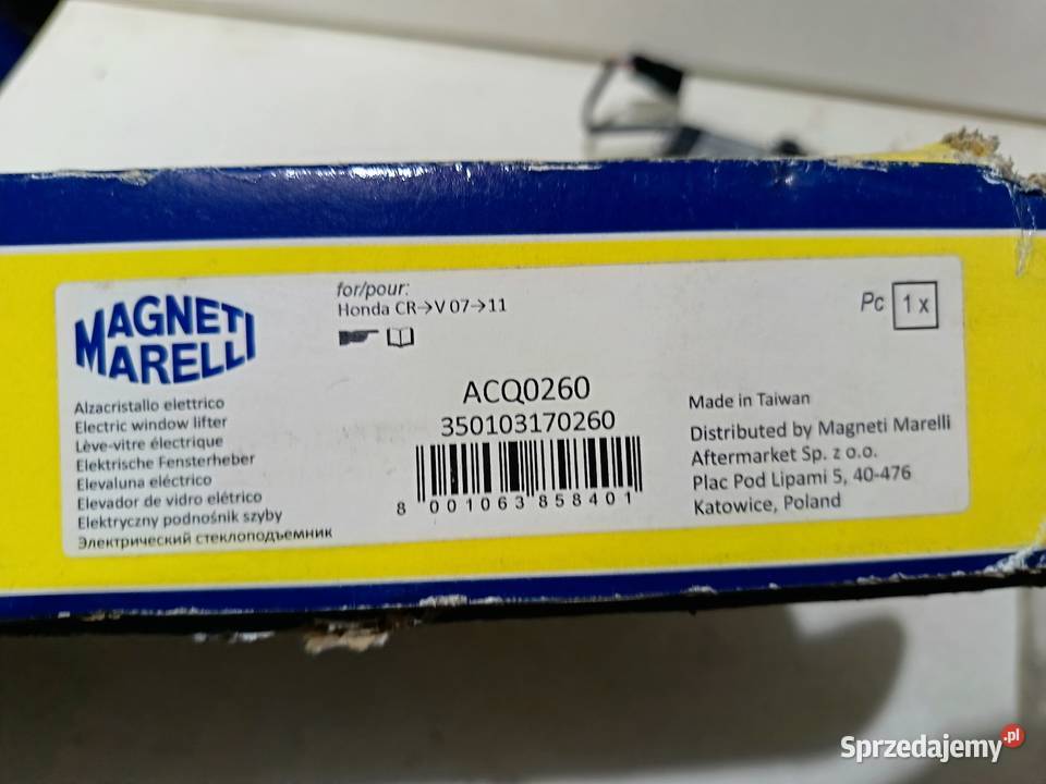 Podnośnik szyby elektryczny Honda CRV przedni