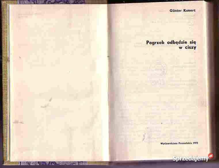 4918 POGRZEB ODBĘDZIE SIĘ W CISZY GUNTER KUNERT małopolskie Czyrna