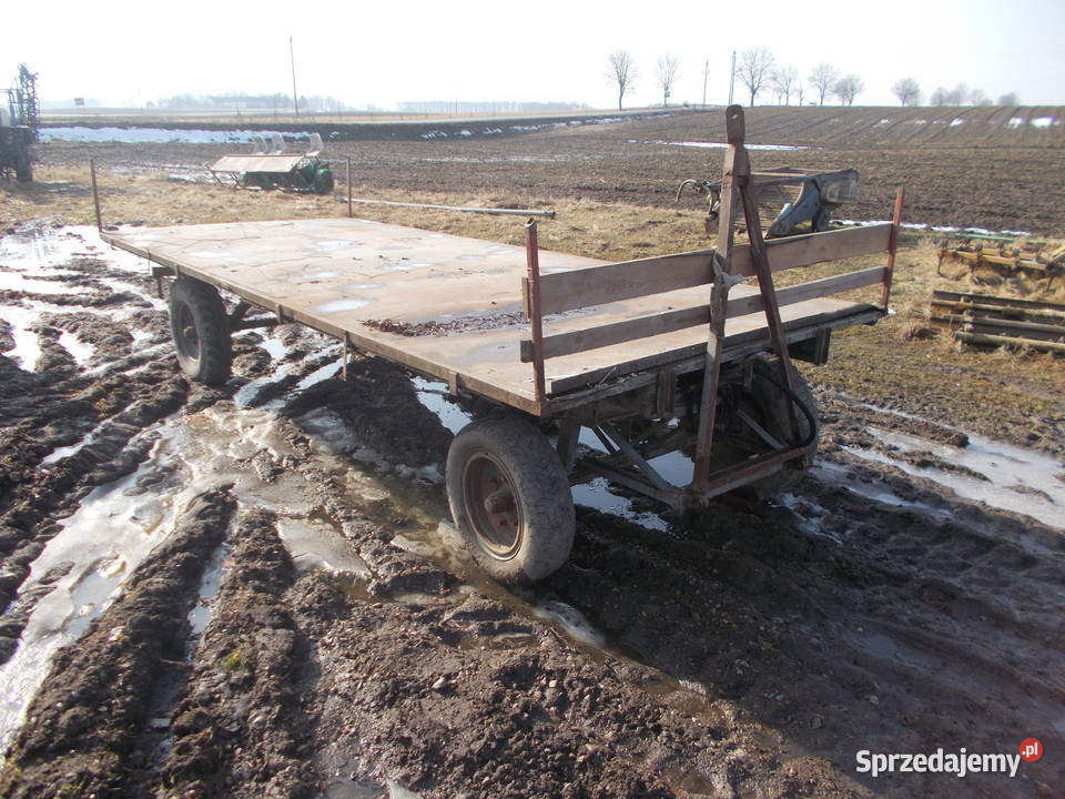 Przyczepa jednoosiowa wywrotka burtowa platforma nieuszkodzony podlaskie Karasiewo