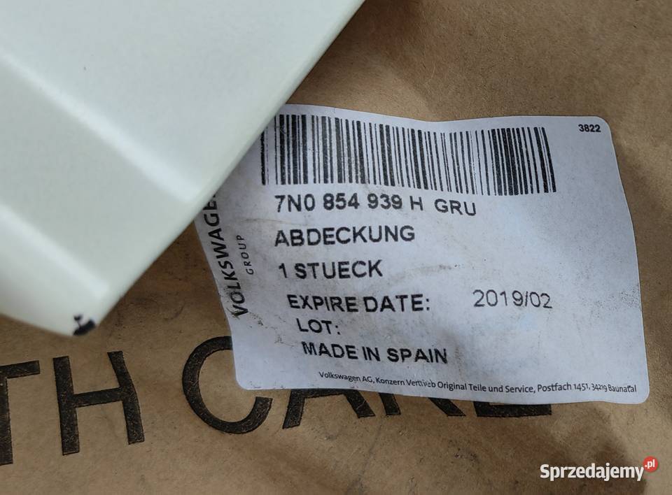 7N0854939H GRU VWSeat Sharan Alhambra nakładka Rożnów