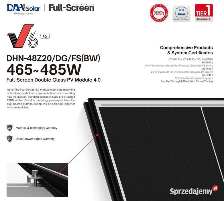 Paleta 37 Panel PV DAH Solar 470W Bifacial full