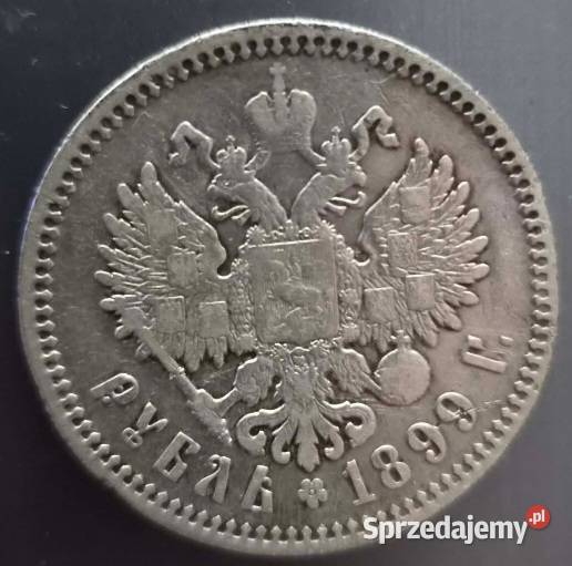 1 Rubel 1899 r Rosja Mikołaj II Romanow FZ wielkopolskie Konin sprzedam