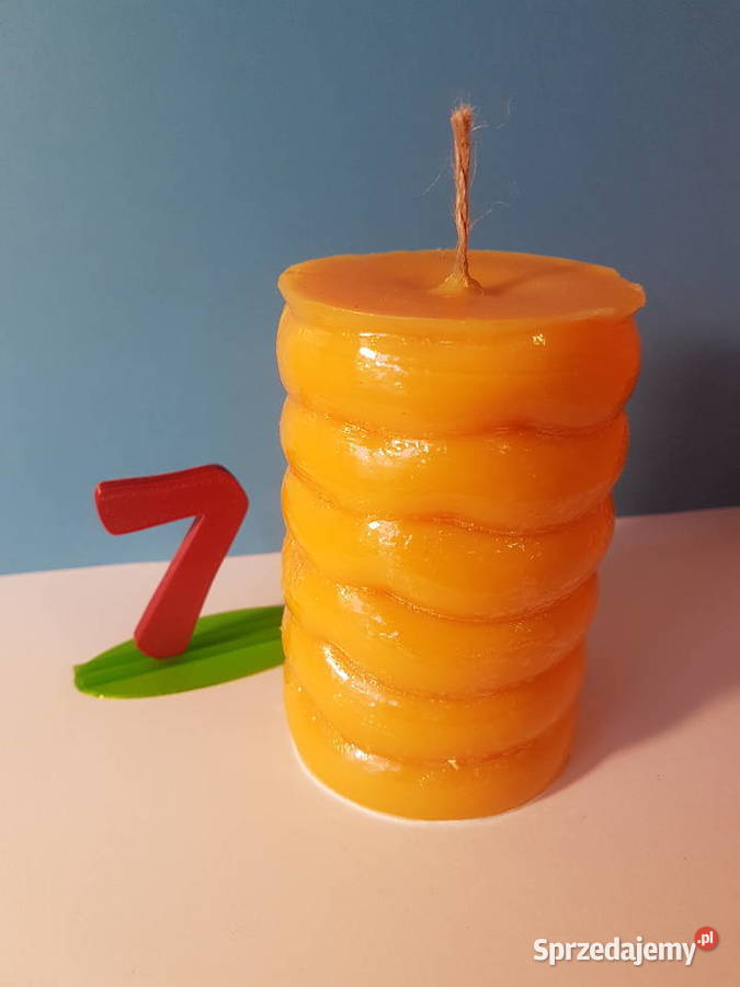 Świeca niekapiąca ze stearyny roślinnej o dużym Pabianice sprzedam
