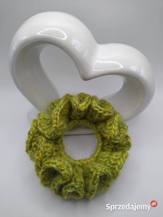 Gumka do włosów Crochet Scrunchie Handmade moher Gdańsk sprzedam