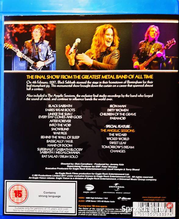 Nowy Blu Ray Koncert legendy Heavy Metalu Alice Gdańsk sprzedam