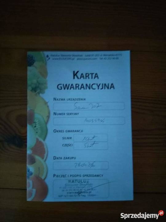 Wyciskarka Sana EUJ707 firmy Omega czerwona Kraków sprzedam