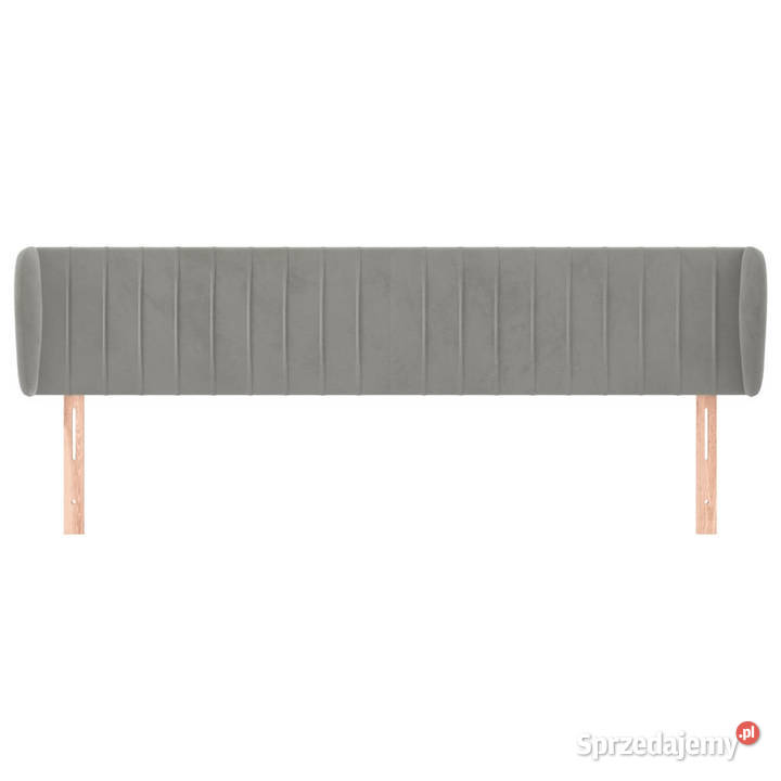 Zagłówek uszak jasnoszary 183x23x7888 aksamitny Warszawa