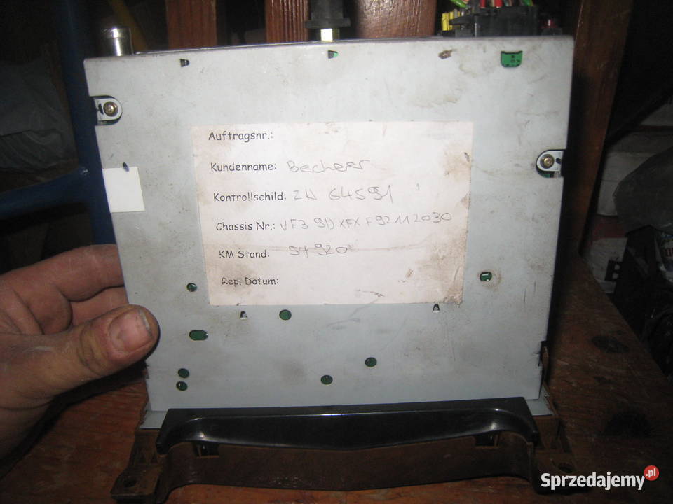 Radio radioodtwarzacz kasety Oryginalny Peugeot Clarion