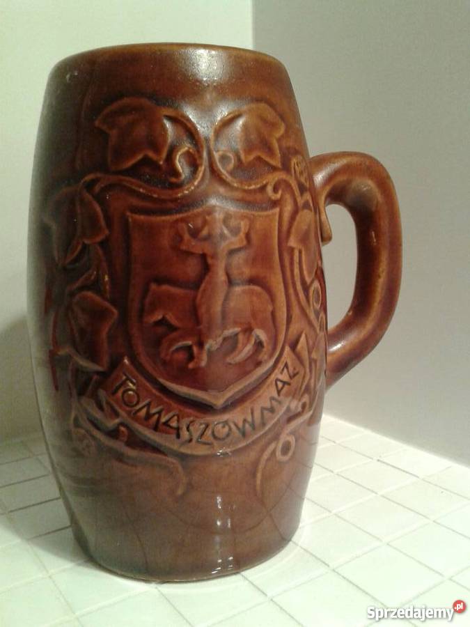 kufel pamiątkowy ceramika Sieradz
