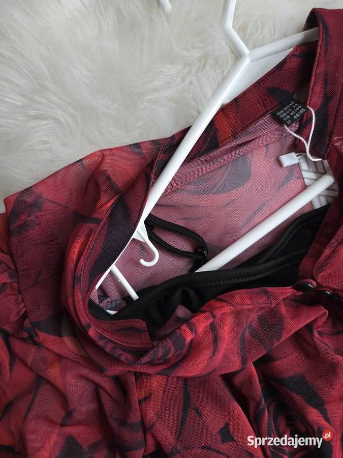 Sukienka z siatki print Róże Wodzisław Śląski