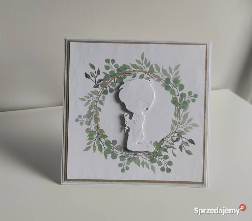 Kartka na Komunię Świętą ręcznie robiona Rękodzieło Łódź