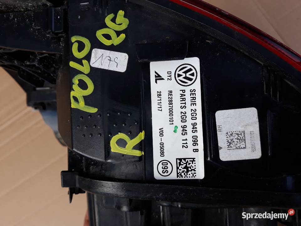 VW POLO VI LAMPA PRAWA TYLNA PRAWY TYŁ Międzychód