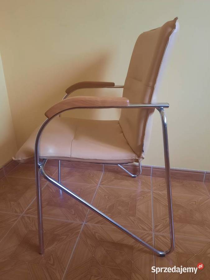 krzesła skórzane z elementami metalowymi Stoły, krzesła, biurka Czachówek