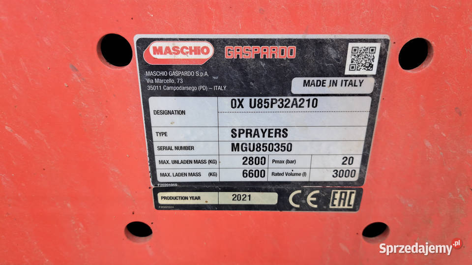 OPRYSKIWACZ MASCHIO GASPARDO CAMPO 32 Warszawa sprzedam