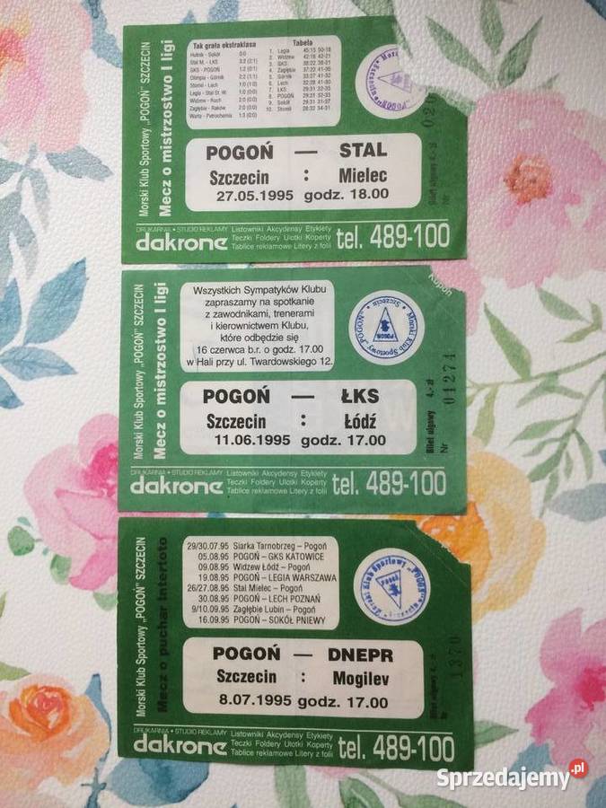 1160 Bilety Pogoni Szczecin 1995 R
