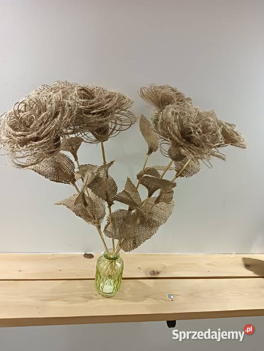 Kwiaty z naturalnej juty Skawina sprzedam