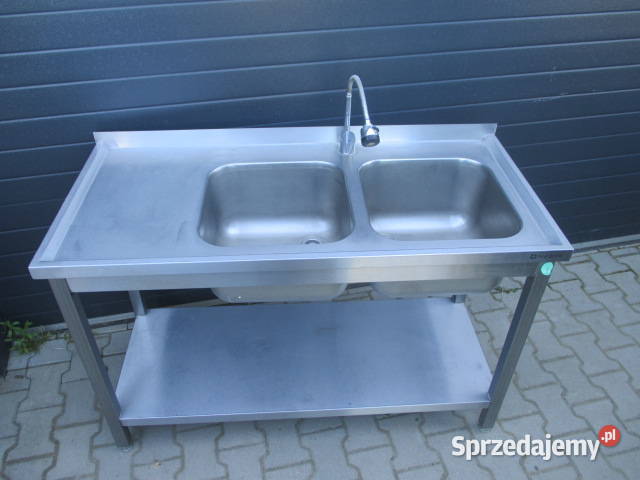 Zlew Gastronomiczny 2 Komorowy Z Półką 1306085 Ostrów Wielkopolski sprzedam