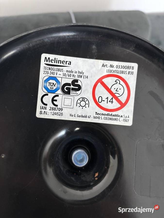 Globus podświetlany duży lampka