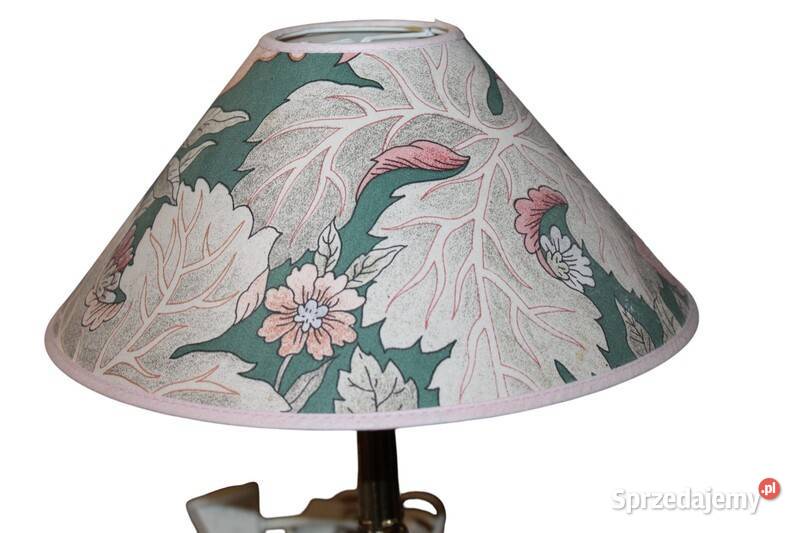Lampka mosiężna z abażurem 85