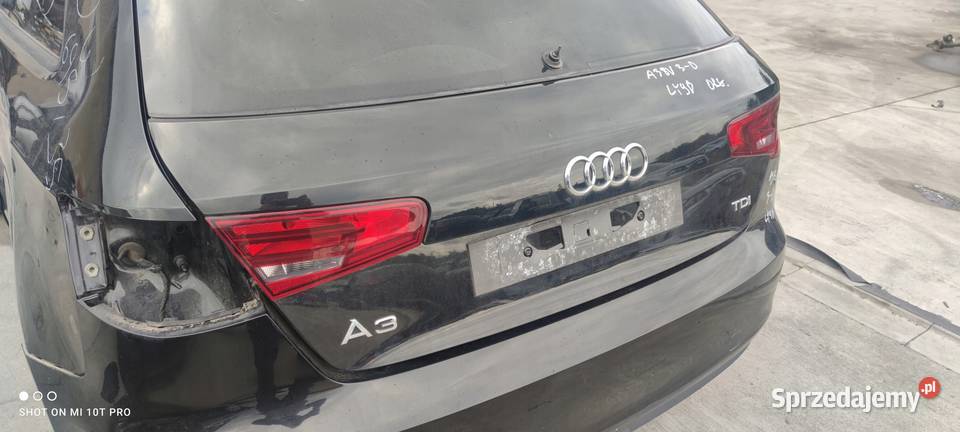 KLAPA TYŁ TYLNA AUDI A3 8V3 3 DRZWI LY9B Klapy bagażnika