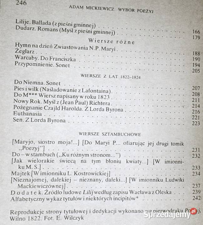 Wybór poezyj Tom 1 i 2 Adam Mickiewicz Chełm
