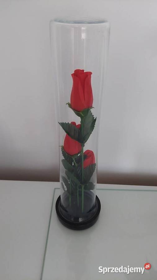 Róża w szklanej tubie kwiatek Kompozycje kwiatowe podlaskie