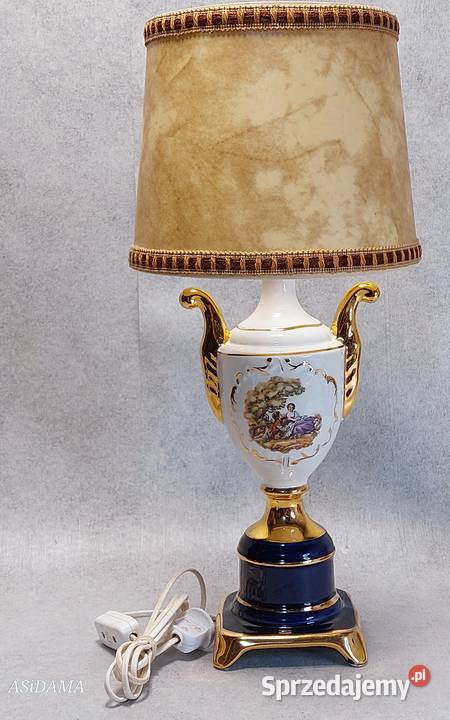 Kobaltowa Lampa Scenka Zakochana Barokowa Para Świnoujście
