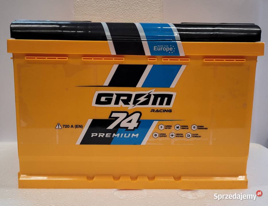 Akumulator Grom Racing 74Ah 720A EN PRAWY PLUS Białystok