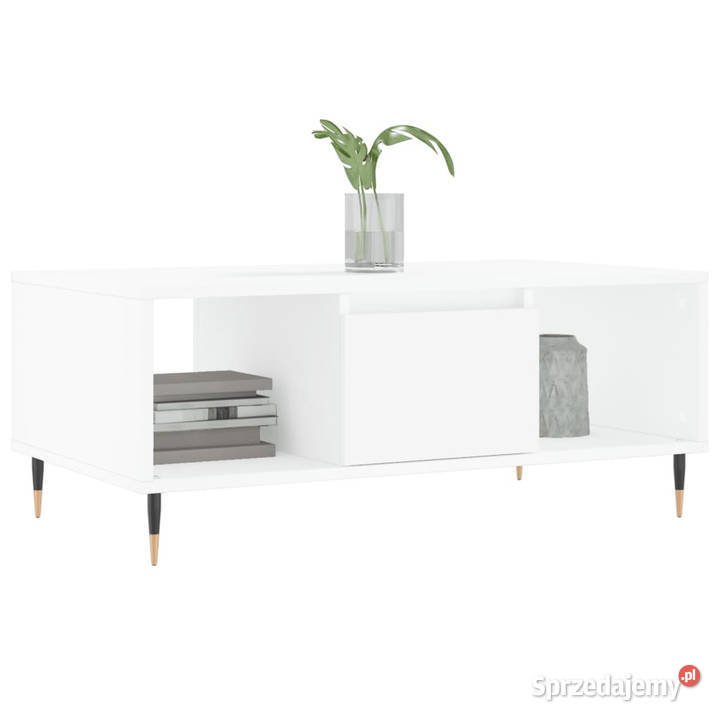 Stolik kawowy biały 90x50x365 materiał Warszawa sprzedam
