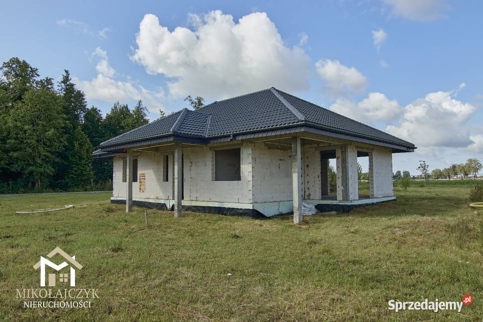 Dom wolnostojący w stanie surowym Dąbrowa 128 m2 Sprzedaż Bartoszyce