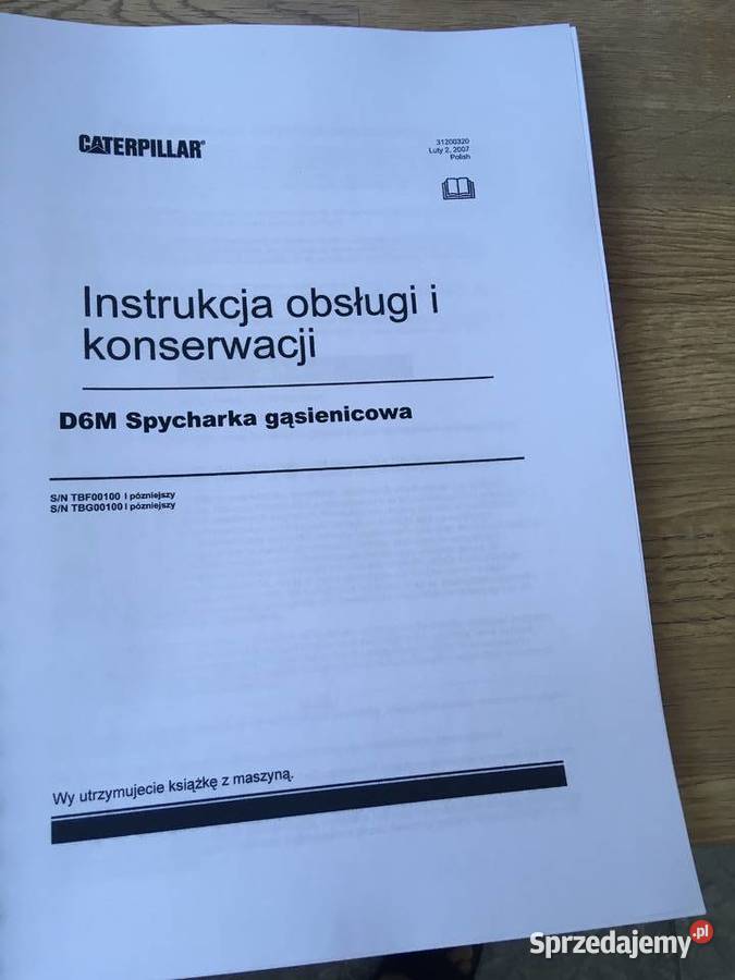 dtr instrukcja obsługi spychacz caterpillar d6m Pozostałe Szczecin sprzedam